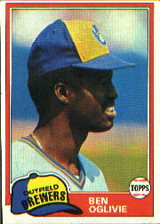 1981 Topps Baseball Cards      415     Ben Oglivie